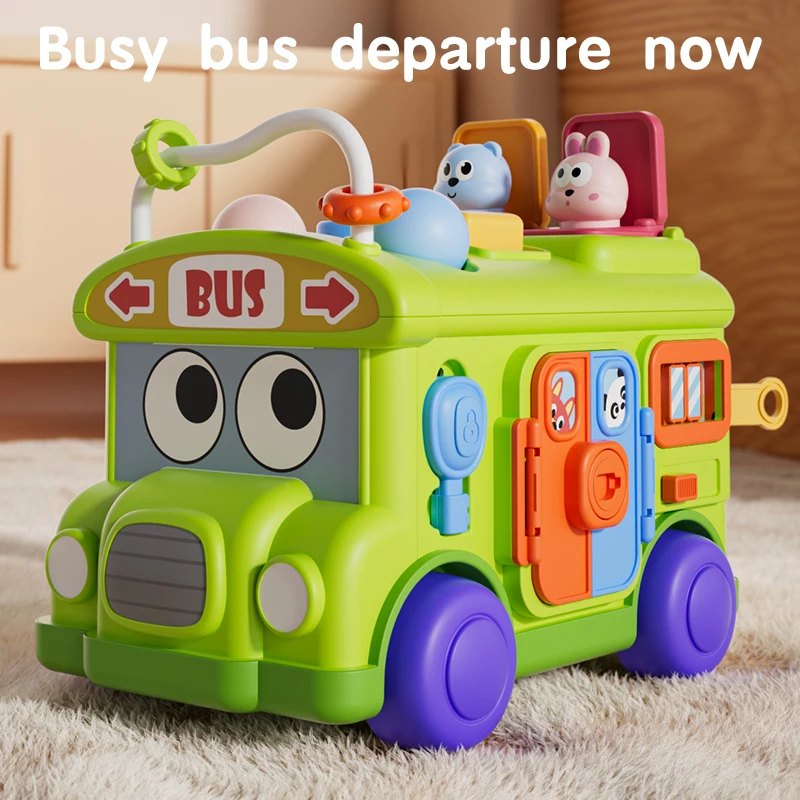 Kids Education Activities - Montessori Eğitici Bebek Meşgul Otobüsü Oyuncak