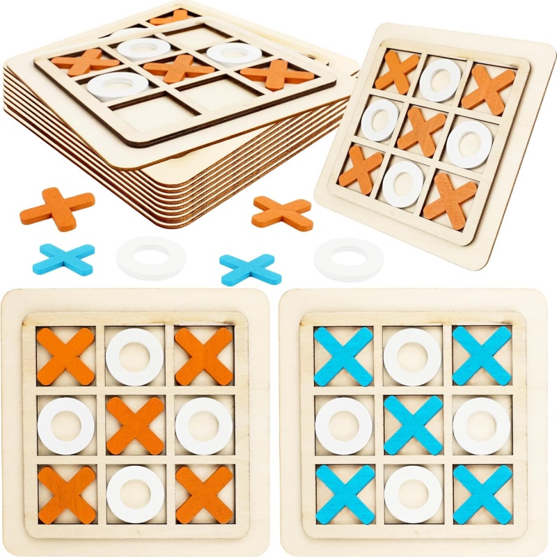 Kids Education Template - Ahşap Tic Tac Toe Oyunları Bulmaca