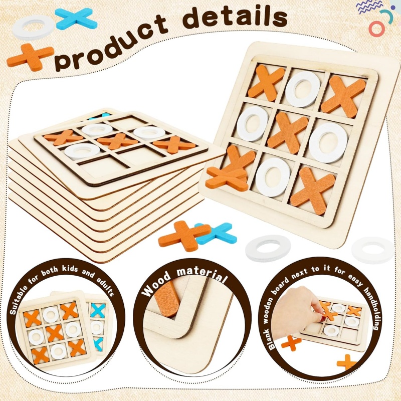 Ahşap Tic Tac Toe Oyunları Bul - Kids Education Template incelemesi ve fiyatı