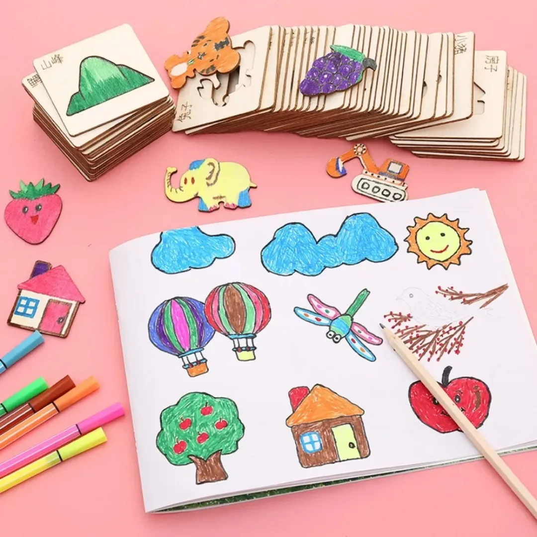 20 adet Montessori ahşap çizim - Kids Education Template incelemesi ve fiyatı