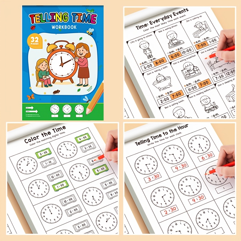 Çocuklara Saati Anlatma Pratiğ - Learning Workbook Preschool incelemesi ve fiyatı